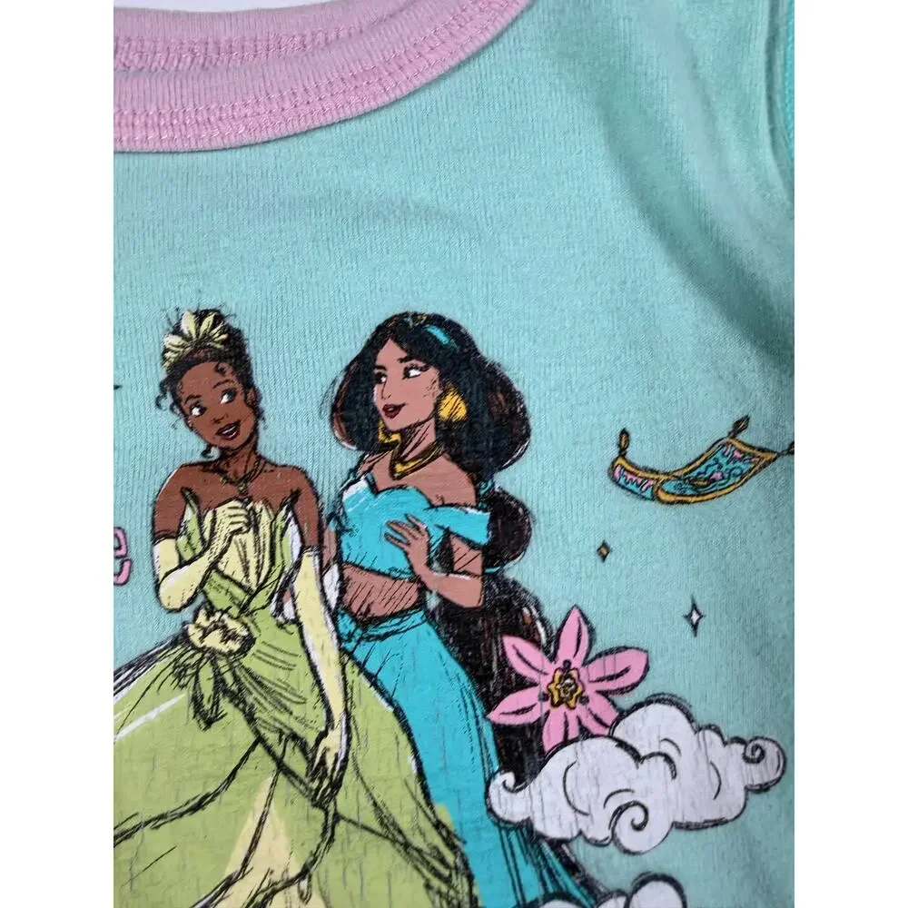 Disney Cotton Princess Adventure Gals Pajama Set Size 3